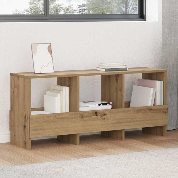 vidaXL Žurnalų stovas Amatininkų ąžuolas 102 x 30 x 45 cm