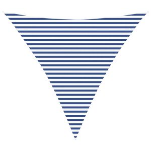 vidaXL Saulės burė Mėlyna ir balta 4,5 x 4,5 x 4,5 m