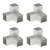vidaXL Stulpų sujungimai, 4vnt., 91x91mm, metalas, Y formos