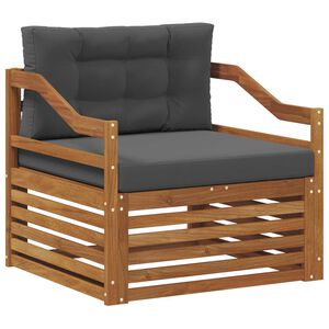 vidaXL Lauko sofos komplektas Kietos akacijos mediena Natūrali