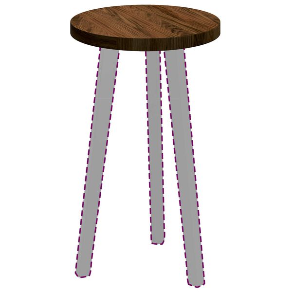 vidaXL Stalo vir&scaron;us &Scaron;viesiai rudas &Oslash; 30 x 2,5 cm Kietas ąžuolo medis