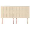 vidaXL Galvūgalis, kreminės spalvos, 200x5x118/128 cm, audinys