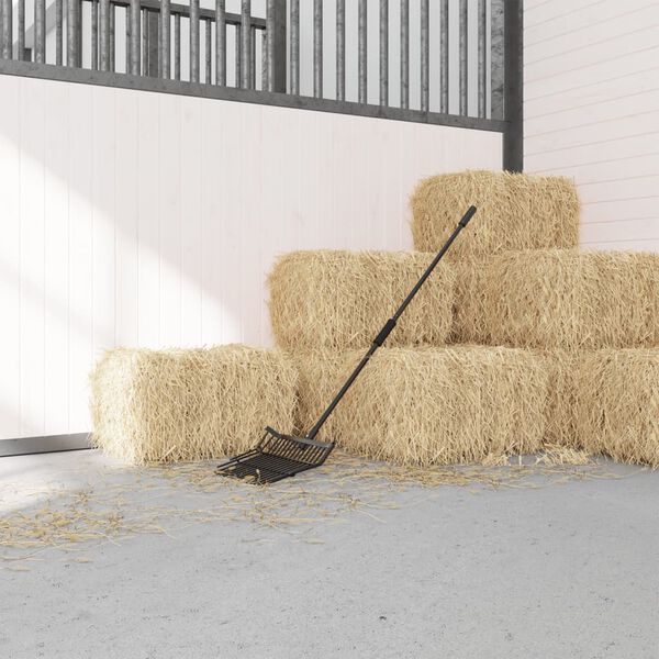 vidaXL Šakės su 14 dantukų, juodos spalvos, plienas