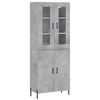 vidaXL Komoda, betono pilkos spalvos, 69,5x34x180cm, apdirbta mediena