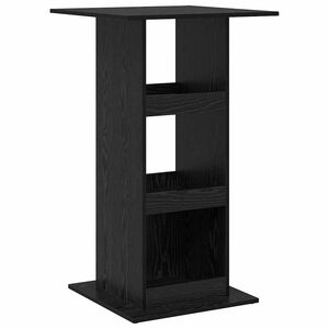 vidaXL Baro stalas 60 x 60 x 100 cm Apdirbta mediena Juodas ąžuolas