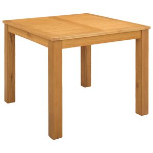 vidaXL Valgomojo stalas 90 x 90 x 75 cm Kietas ąžuolo medis Natūrali