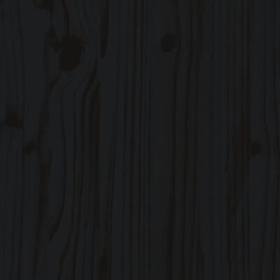 vidaXL Sodo lovelis, juodas, 40x40x39cm, pušies medienos masyvas