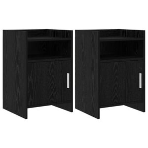 vidaXL Naktiniai staliukai 2 pcs Juodojo ąžuolo 40 x 36 x 60 cm