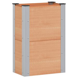 vidaXL Paauk&scaron;tinta sodo lova Ruda 50 x 30 x 72 cm aliuminis