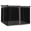 vidaXL Pavėsinė su tinklinėmis sienelėmis, antracito, 3x3m, plienas