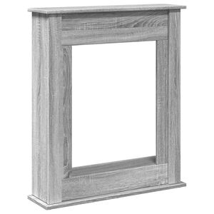 vidaXL Židinio apvadas, pilkas ąžuolo, 75x20x87,5cm, apdirbta mediena