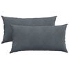 vidaXL Sofa Pagalvės 2 pcs Tamsiai pilka 80 x 40 cm Kordūrinis audinys