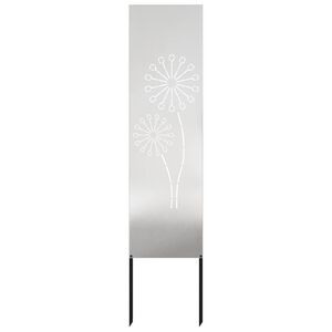 vidaXL Sodo privatumo ekranas Sidabro 32 x 140 cm Nerūdijantis plienas