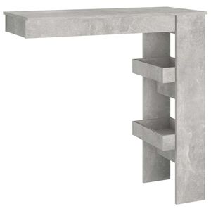 vidaXL Sieninis baro staliukas, pilkas, 102x45x103,5cm, mediena