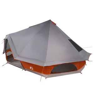 vidaXL &Scaron;eimos Tipi &Scaron;likas Tipi Pilka ir oranžinė 680 x 430 x 270 cm
