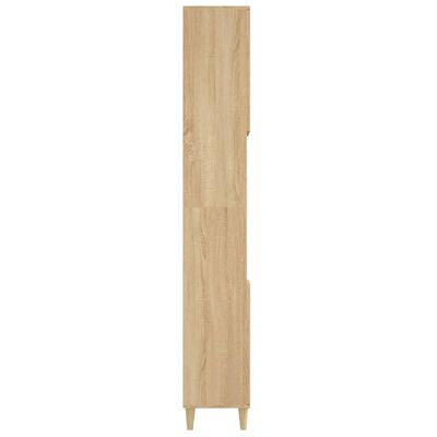 vidaXL Vonios kambario spintelė, ąžuolo, 30x30x190cm, apdirbta mediena