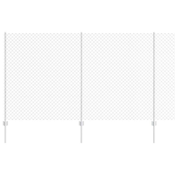 vidaXL Tvora su stulpais Sidabro 1,4 x 10 m Plienas
