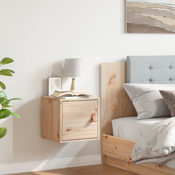 vidaXL Sieninė spintelė, 31,5x30x30 cm, pu&scaron;ies masyvas