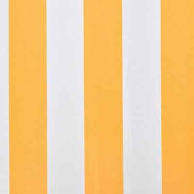 vidaXL Markizės viršus, geltona ir balta, 3x2,5m (rėmas nepridedamas)