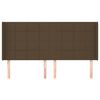 vidaXL Galvūgalis su auselėmis, rudas, 183x16x118/128cm, audinys
