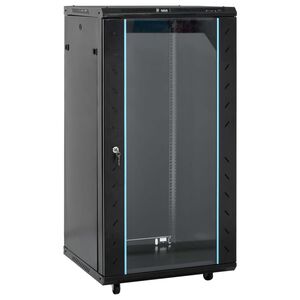 vidaXL 22U tinklo spintelė su pasukamomis kojelėmis, 19", IP20, 60x60x120 cm