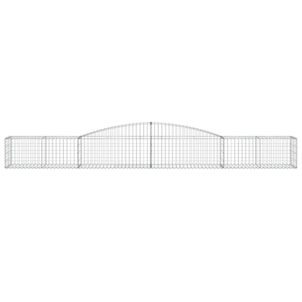 vidaXL Išlenkti gabiono krepšiai, 10vnt., 400x50x40/60cm, geležis