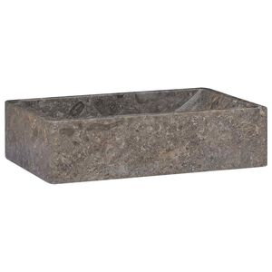 vidaXL Kriauklė, blizgi pilka, 45x30x12cm, marmuras