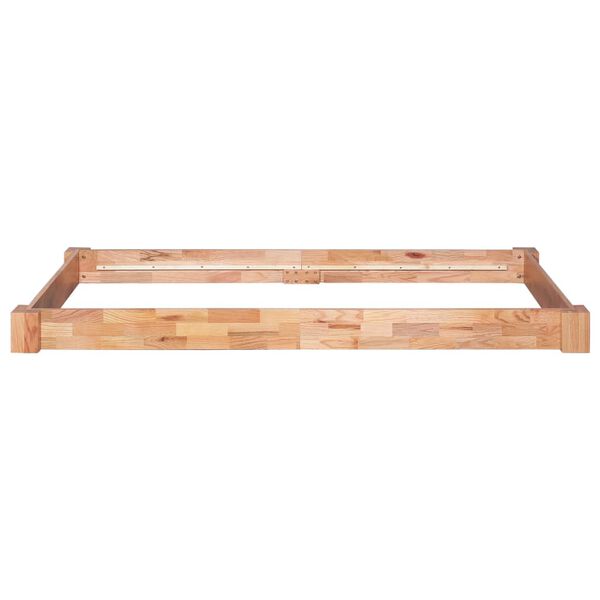 vidaXL Lovos rėmas, 90x200cm, ąžuolo medienos masyvas