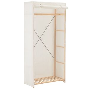 vidaXL Drabužių spinta, baltos sp., 79x40x170cm, audinys