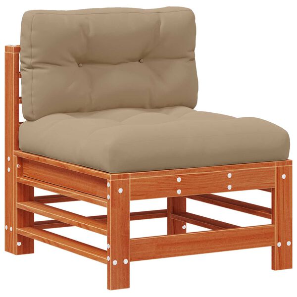 vidaXL Sodo poilsio komplektas 6 pcs Va&scaron;ko Ruda Tvirtas pu&scaron;ies medis