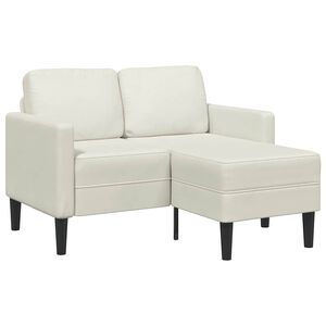 vidaXL 2-vietė sofa su Chaise L formos kremu 125 cm aksomas