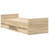 vidaXL Lovos rėmas su galvūgaliu ir kojūgaliu, ąžuolo, 75x190cm