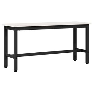 vidaXL Valgomojo suolas Balta 100 x 32,5 x 49 cm Masyvi pu&scaron;ies mediena