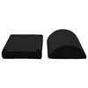 vidaXL Pėdų atrama pagalvė Paprastas Juoda