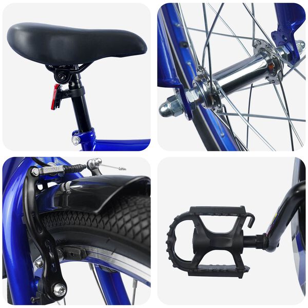 vidaXL Vaikų Dviratis 20 Colių 6-11 metų amžiaus Tamsiai mėlyna