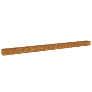 vidaXL Auk&scaron;tas sodo lovelis, 770x50x36cm, Corten plienas