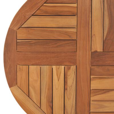 vidaXL Stalviršis, 70cm, tikmedžio medienos masyvas, apskritas, 2,5cm