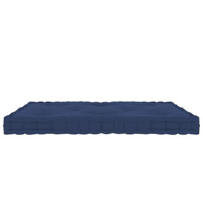 vidaXL Paletės/grindų pagalvėlė, tamsiai mėlyna, 73x40x7cm, medvilnė