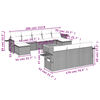 vidaXL Sodo komplektas su pagalvėlėmis, 11 dalių, pilkas, poliratanas