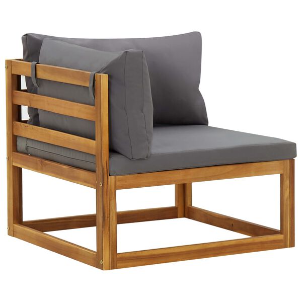 vidaXL Modulinės kampinės sofos su pagalvėmis, 2vnt., tamsiai pilkos