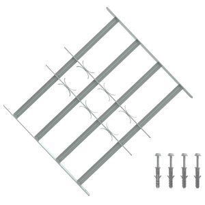 vidaXL Saugumo grotelės langams su 4 kryžmėmis 3 vnt. 430-740 mm