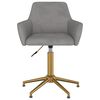 vidaXL Pasukamos valgomojo kėdės, 2vnt., &scaron;viesiai pilkos, aksomas