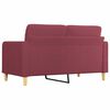 vidaXL Dvivietė sofa, raudonojo vyno spalvos, 140cm, audinys