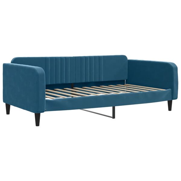 vidaXL Sofa, mėlynos spalvos, 100x200cm, aksomas