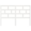 vidaXL Lovos galvūgalis, baltas, 156x4x100cm, pu&scaron;ies medienos masyvas