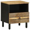 vidaXL Lovos Spintelė Juoda 40x33x46 cm Masyvus Rough Wood Mango
