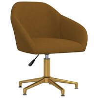 vidaXL Pasukama valgomojo kėdė, rudos spalvos, aksomas