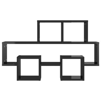 vidaXL Automobilio formos sieninė lentyna, juoda, 82x15x51cm, MDP