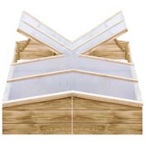 vidaXL &Scaron;iltnamiai, 2vnt., 200x50x35cm, impregnuota pu&scaron;ies mediena