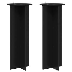 vidaXL Augalų stovas 2 vnt. Juoda &Oslash;40 x 100 cm Apdirbta mediena